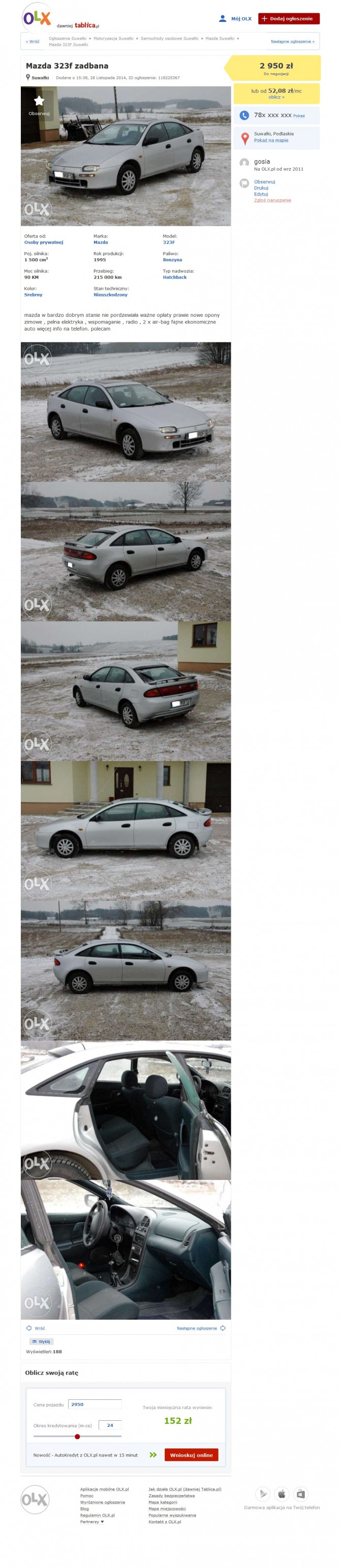 FireShot Screen Capture #003 - 'Mazda 323f zadbana Suwałki • OLX_pl (dawniej Tablica_pl)' - olx_pl_oferta_mazda-323f-zadbana-CID5-ID803OL_html#c479475946.jpg