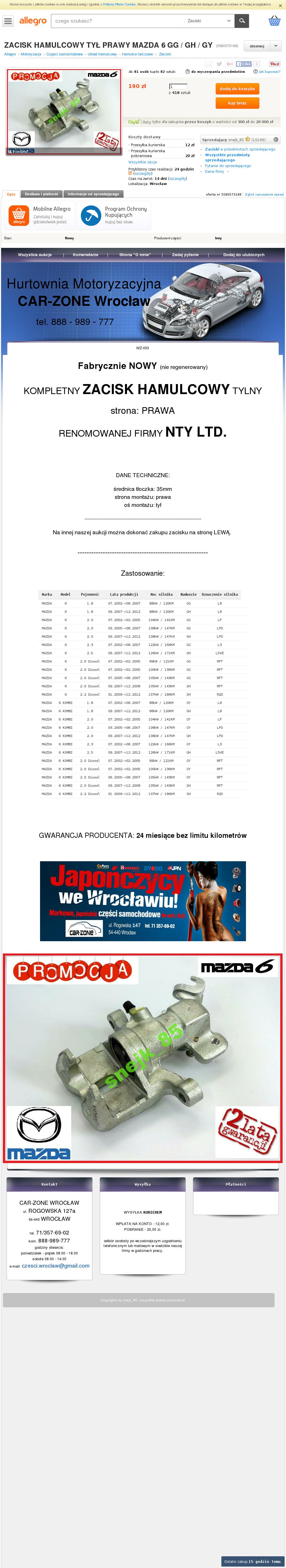 Hamulce Tarcze i klocki pytania i problemy. (11/12)